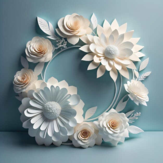 A wreath with flowers on it is made by the artist of the artist.