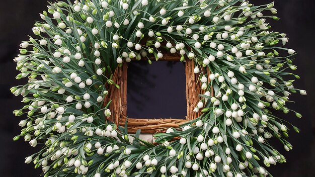 Photo a wreath with a wreath that says quot quot on it