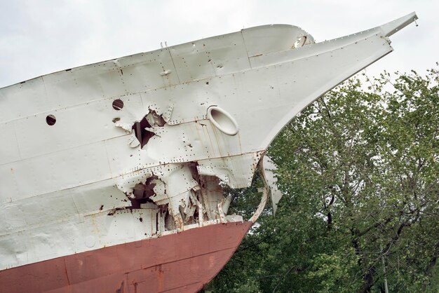 Foto frammento di nave naufragata