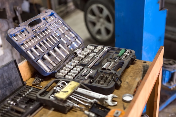 Photo wrenches for car repairs