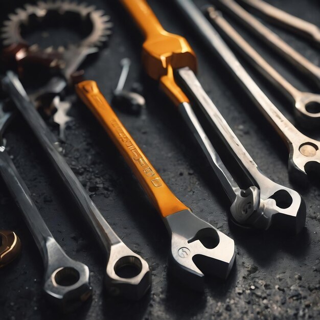 Wrenches on the surface dark style