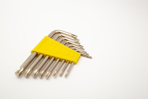 Wrenches on white background tools subject