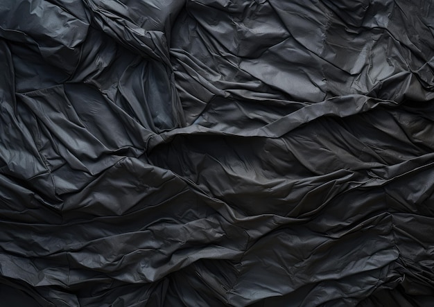 Wrinkled black paper texture