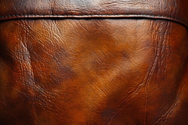 Wrinkled brown leather abstract background