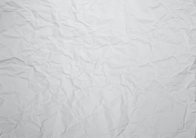 Wrinkled and Crumpled Paper Textured Background White Paper Grayscale