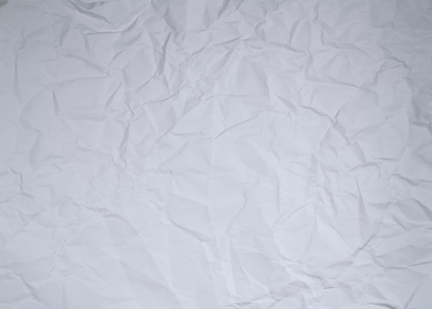 Wrinkled and Crumpled Paper Textured Background White Paper Grayscale