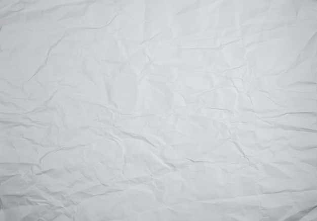 Wrinkled and Crumpled Paper Textured Background White Paper Grayscale