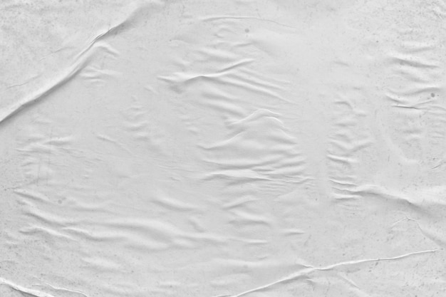 Wrinkled Glued White Paper Background Texture