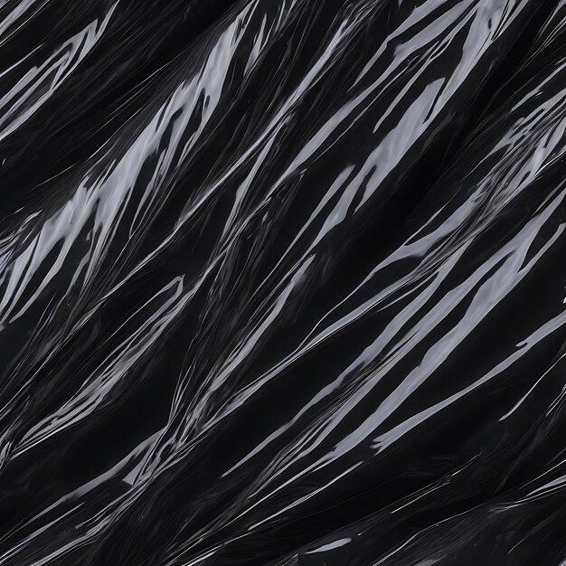 Wrinkled plastic wrap texture on a black background