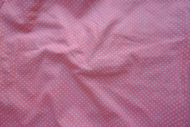 Wrinkled polka dot fabric in english lavender color
