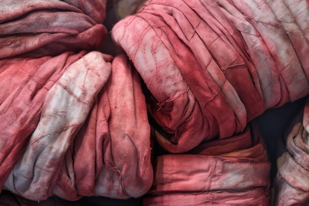 Wrinkled and used hand wraps focus on texture