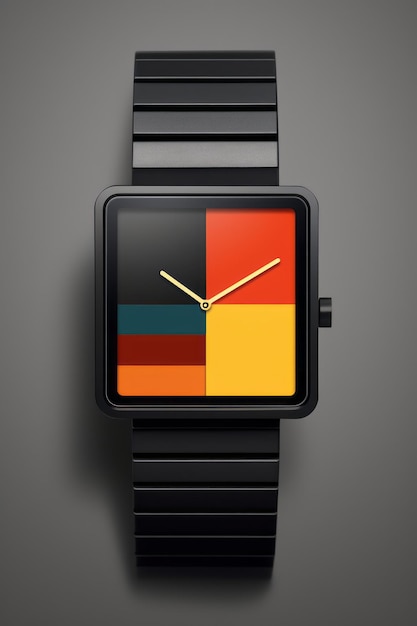사진 현대적이고 레트로 스타일의 손목 시계는 고급스러운 컬러 디자인으로 생성 ai 기술로 만들어졌습니다.