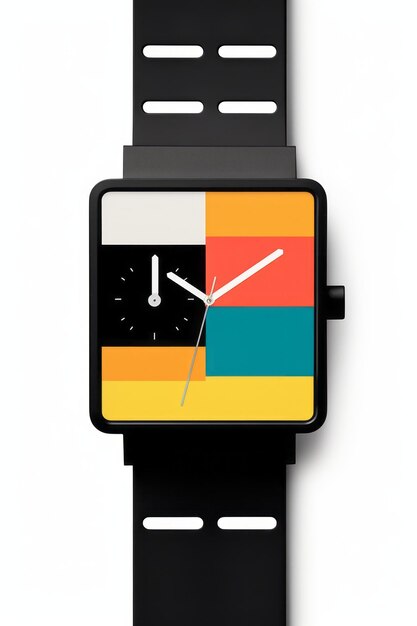 Wrist watch in modern and retro style by luxury color design Created with Generative AI technology