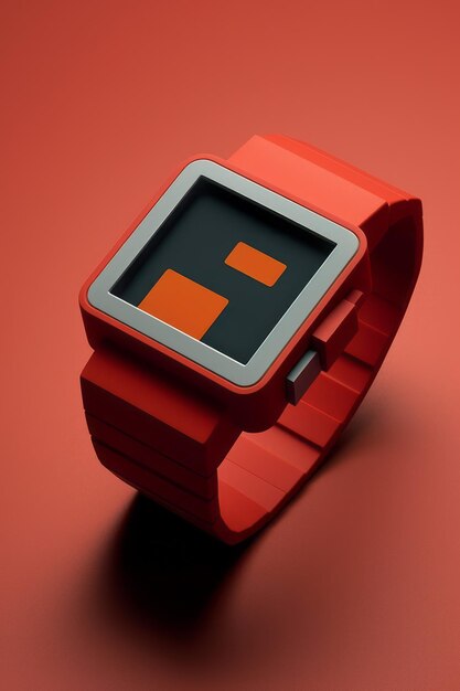Wrist watch in modern and retro style by luxury color design Created with Generative AI technology