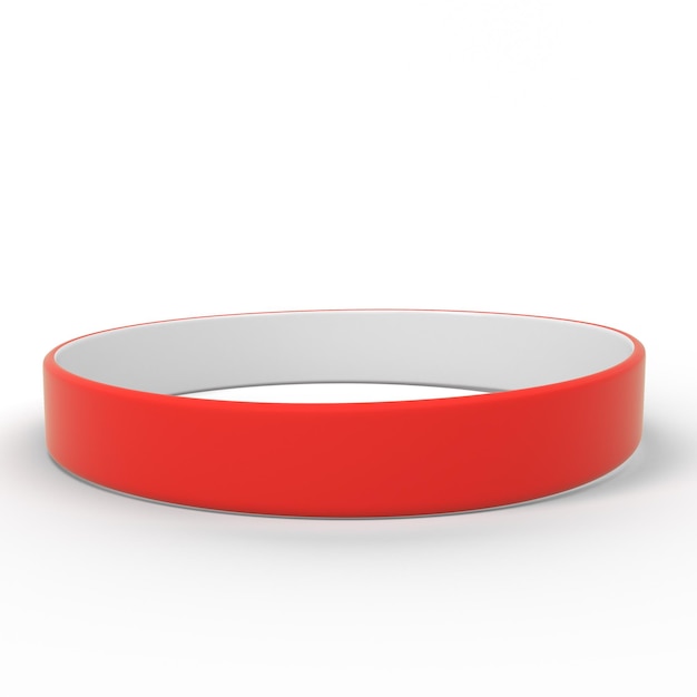 Wristband Front Side In White Background