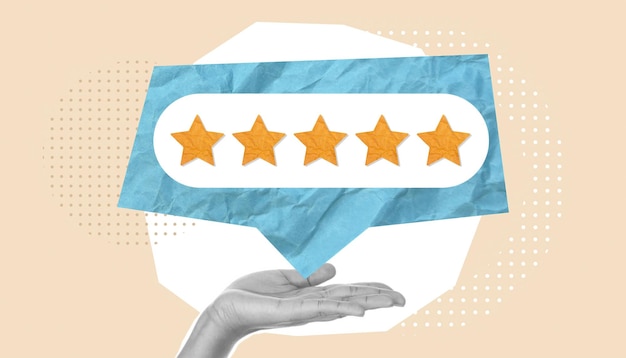 write a review a collage based on the review write a positive review of the product evaluation