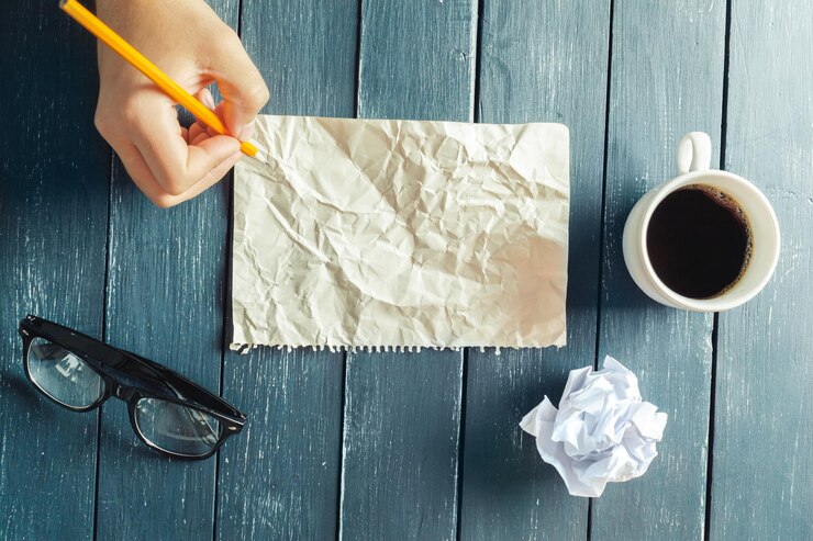 Photo writing concept