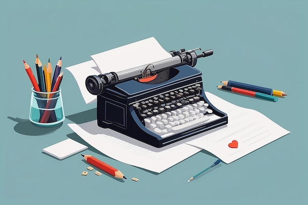 Writing a letter concept illustration