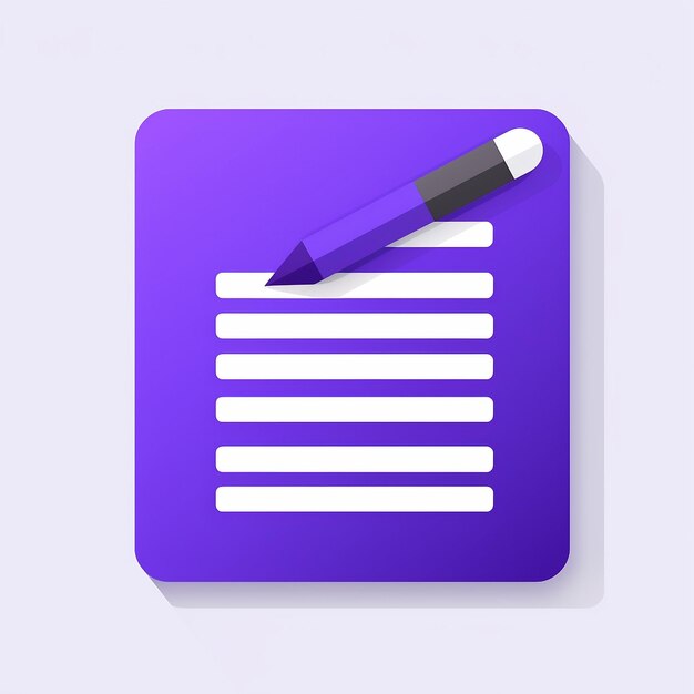 Photo writing pad icon