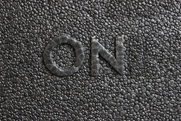 Written In Metallic Style Word ON At Plastic Foam Panel