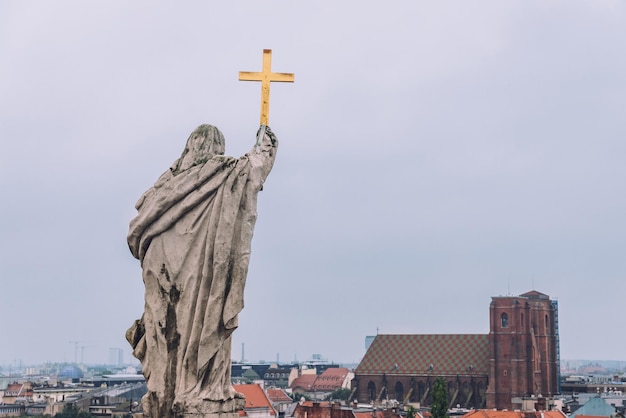 Vista dall'alto della città vecchia di wroclaw