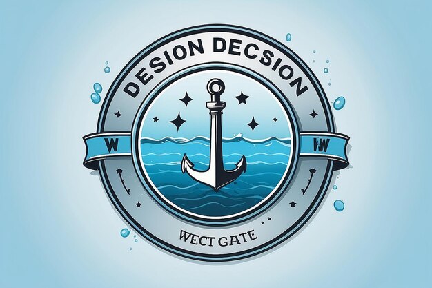 Wrong Decision light blue water style emblem