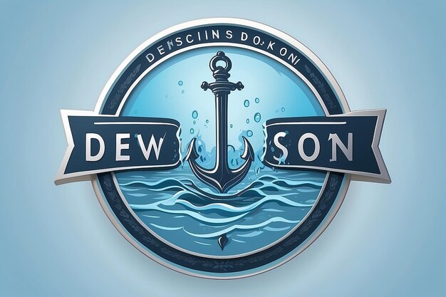 Wrong Decision light blue water style emblem