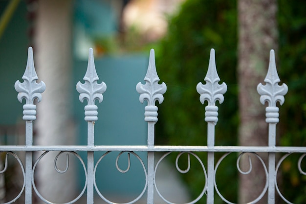 Wrought iron railing detail in caraibic city