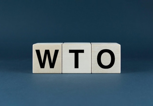 写真 wto 世界貿易機関キューブ フォーム単語 wto 世界貿易機関ビジネス単語概念