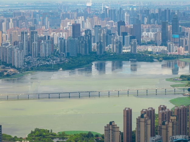 Foto wuhan summer city landmark en skyline scenery