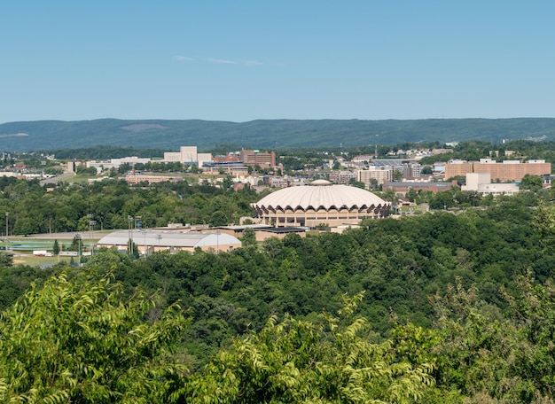 WVU Coliseum Arena in Morgantown WV en campus van West Virginia University