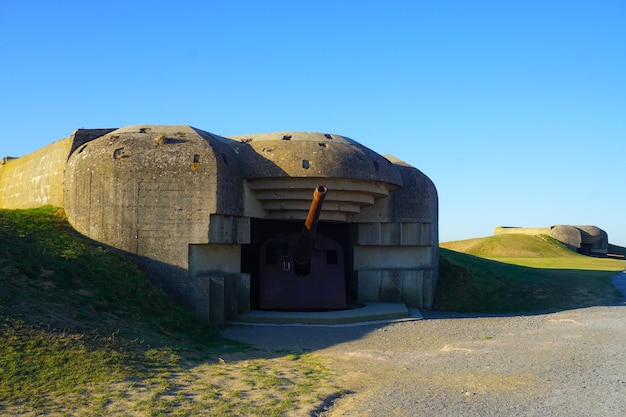 WW2 gun emplacements at LonguessurMer Normandy France