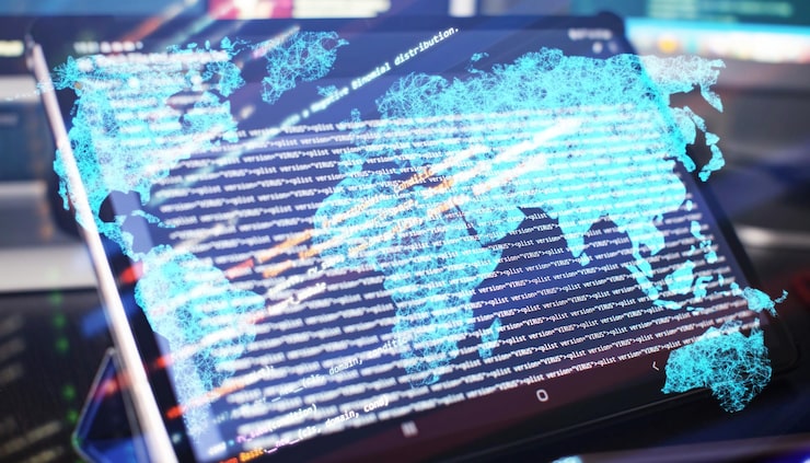 Photo www 프로그래밍 랩톱 it 비즈니스 python 코드 컴퓨터 화면 모바일 응용 프로그램 디자인 개념의 랩톱에서 웹 프로그래밍 기능