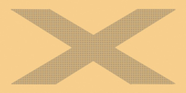 Foto x halftone esthetische perzik achtergrond zwarte gestreepte x sjabloon minimalistische banner met kopieerruimte