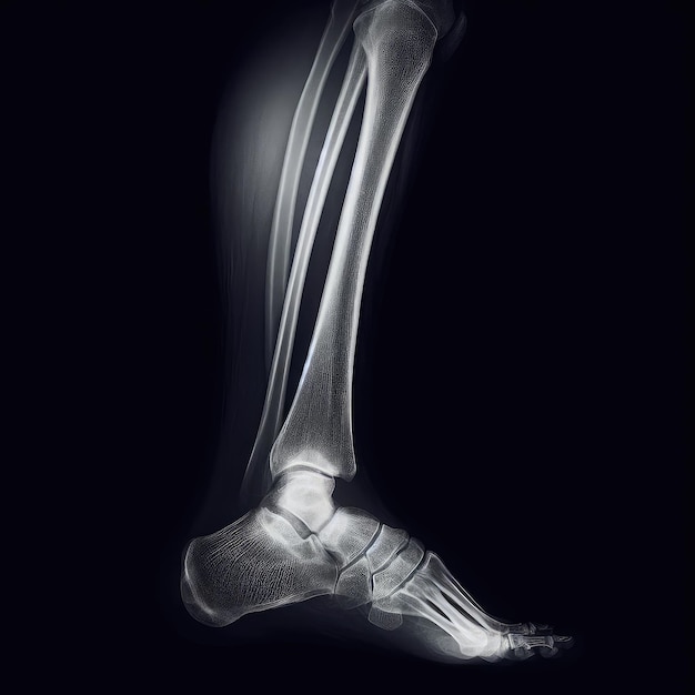 x ray of human knee and foot