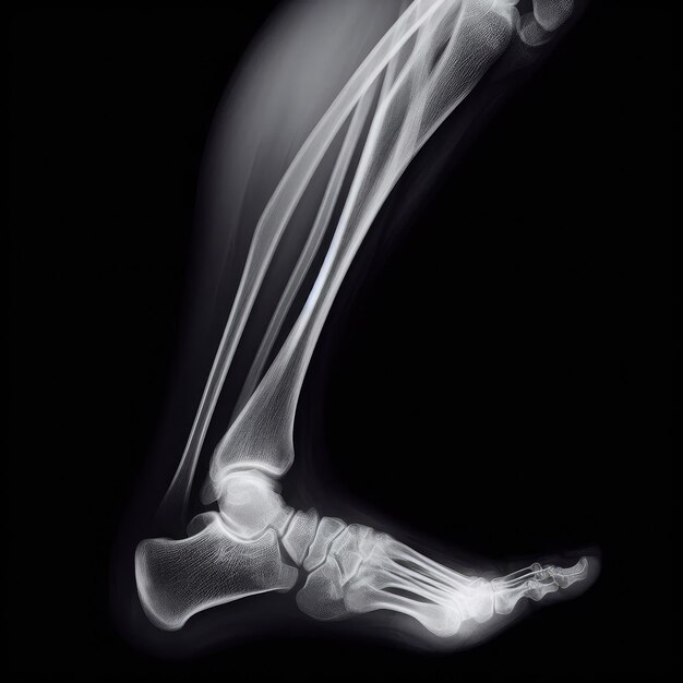 x ray of human knee and foot