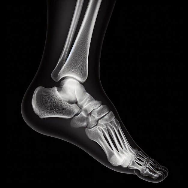 x ray of human knee and foot