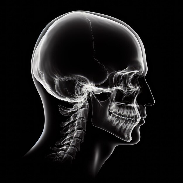 x ray of human skull