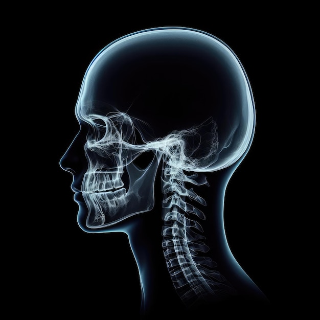 Photo x ray of human skull