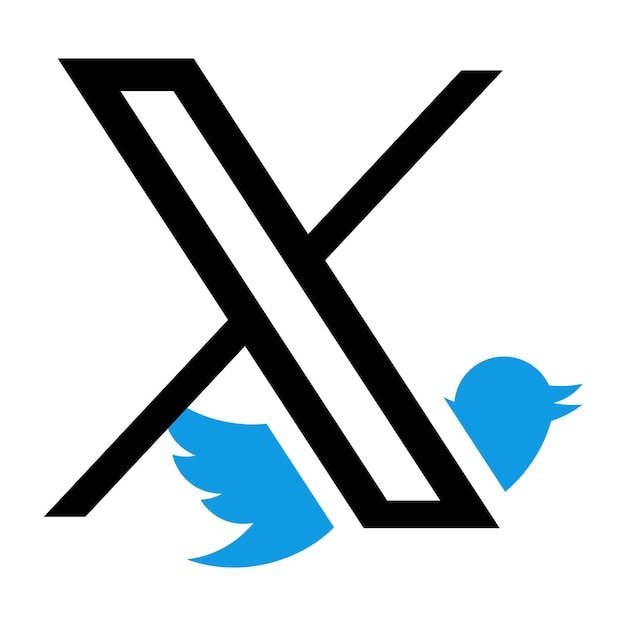 Logo delle app x e twitter nuovo logo twitter x logo twitter x x letter logo icon illustrazione vettoriale