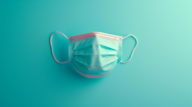 xAA minimalistic representation of a single medical face mask with a soft color gradient