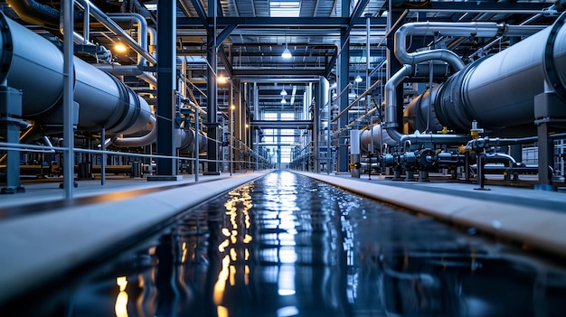 xAA photograph of a hightech water treatment facility