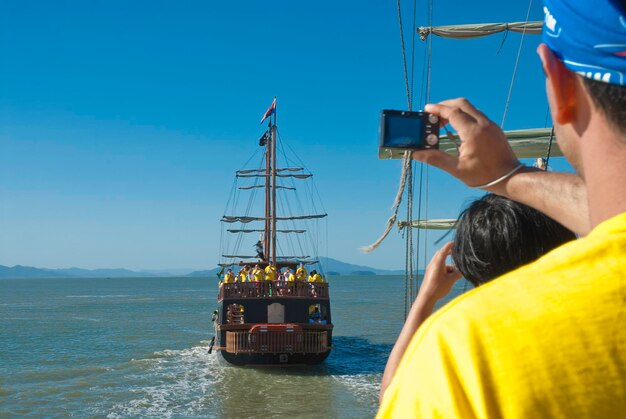 XABoottocht in Florianopolis met vertrek vanaf de Hercilio Luz-brug