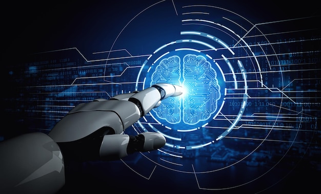 Xai future artificial intelligence robot and cyborg