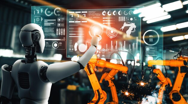 機械化された産業ロボットと工場生産での組み立てのためのロボット腕