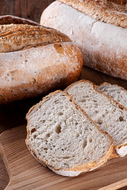 XANaturally leavened bread with hard crust