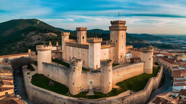 Photo xativa castle in valencia spain