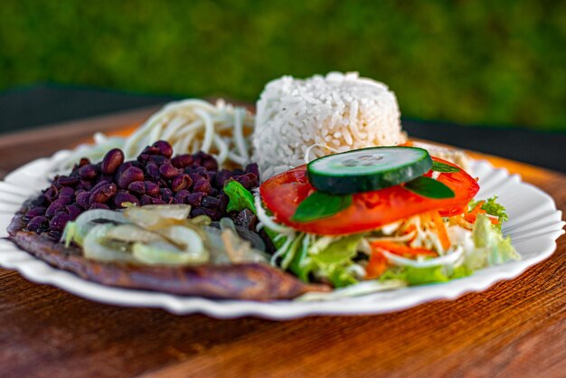 XATrade of lunchboxes with typical Brazilian flavor and the basis of Brazilian food rice and beans