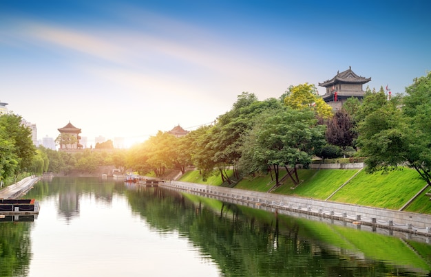 Xi'an City Wall is the most complete ancient city wall in China.