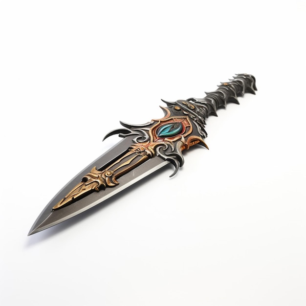 Xikrin battle knife with white background